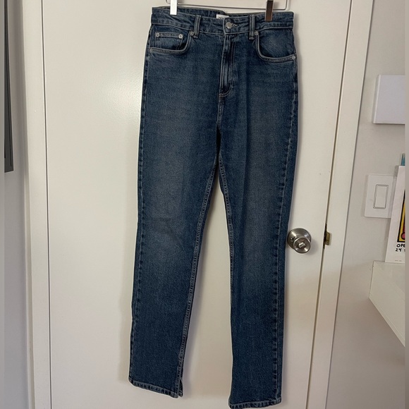 Zara TRF slim split jeans blue, size 40/ US 8, never worn - Picture 5 of 6